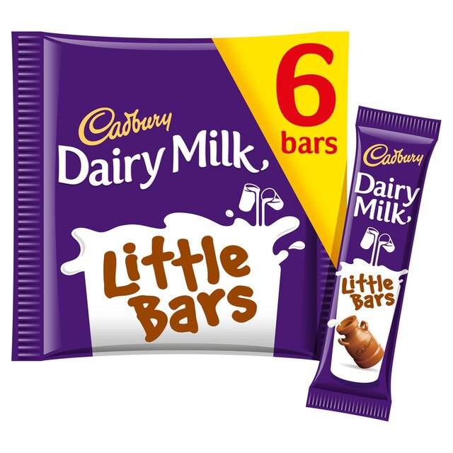 Cadbury lácteos little barras 6 x 18g