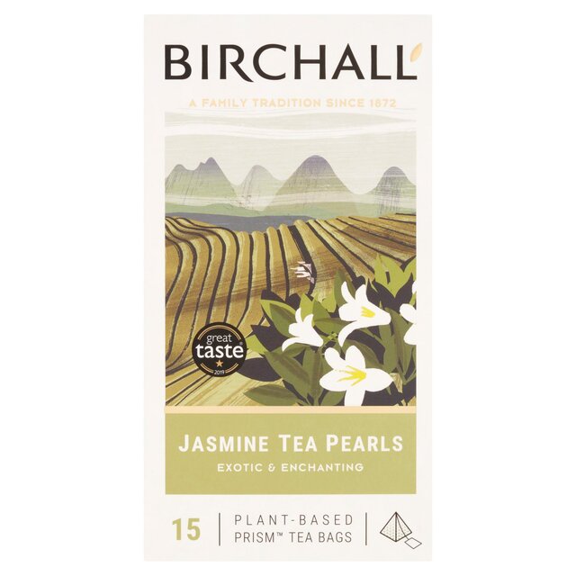 Birchall Jasmin -Tee -Perlen 15 Prism Teebeutel 15 pro Packung