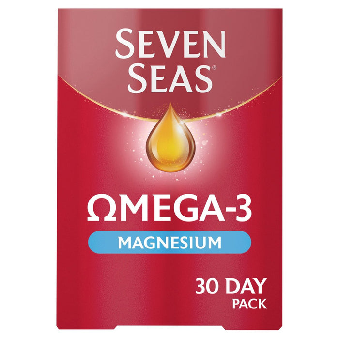 Siete Seas omega-3 aceite de pescado y magnesio con vitamina D de 30 días Duo Pack 60 por paquete