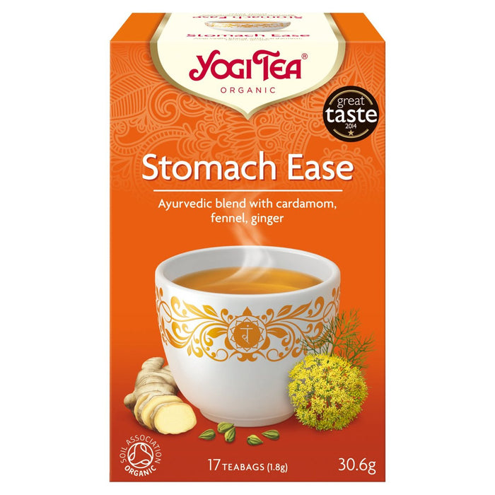 Té de yogui estómago facilita las bolsas de té orgánicas 17 por paquete