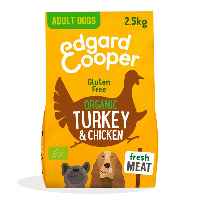 Edgard & Cooper Gluten Free Dog Food Bio Freilandtürke und Hühnchen 2,5 kg