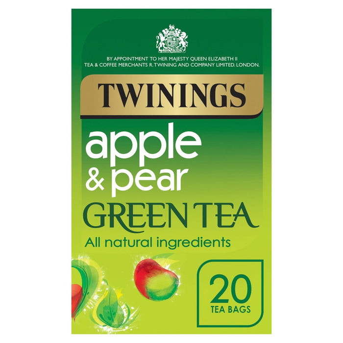 Twinings Apple & Pear Green Té 20 bolsas de té 20 por paquete