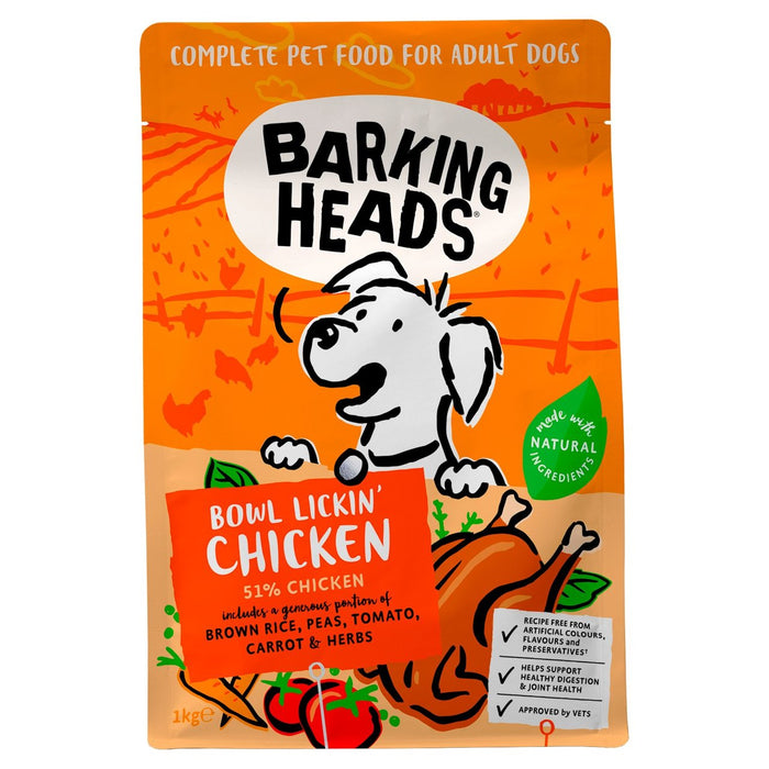 Barking Heads Bowl Lickin 'Chicken Adulto Del Del Food 1 kg