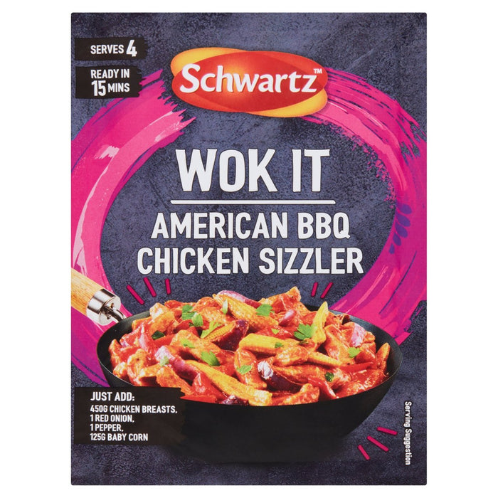 Schwartz Wok It American BBQ Chicken Sizzler 35G