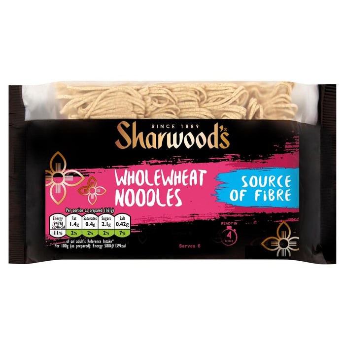 Sharwoods Whole Wheat Noodles 340G