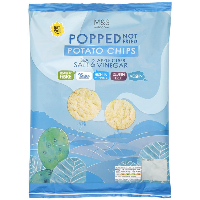 M & S Meersalz & Apfelessig Poped Potato Chips 80G