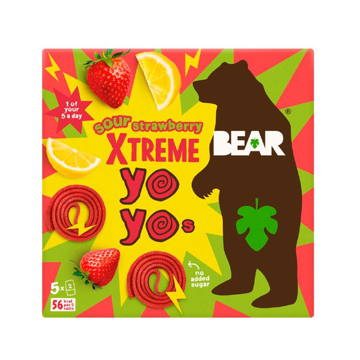 Bear Yoyos Super Sour Strawberry y Apple Multipack 5 x 20g